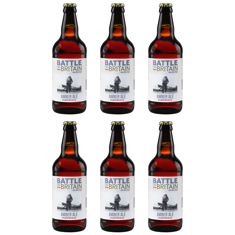Battle of britain amber ale 6 pack 6 bottled beers from imperial war museums spitfire